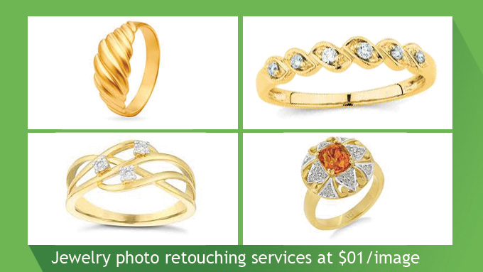 Jewelry product photo with refined details, enhanced shine, and polished surfaces, highlighting the brilliance and elegance of the piece