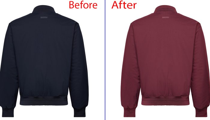 "Before and after comparison of manually color-corrected image"